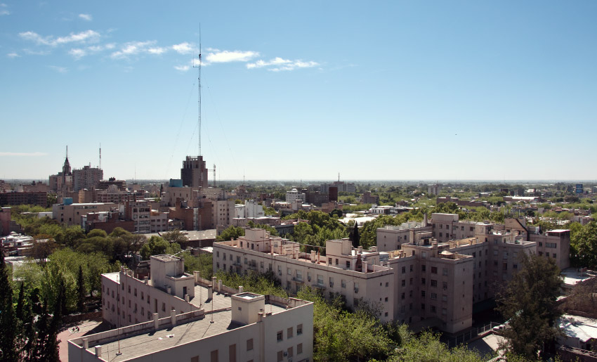 Blick vom Rathaus in Mendoza