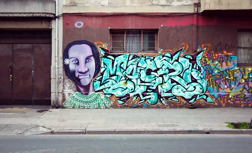 Streetart in Santiago (Barrio Brasil)