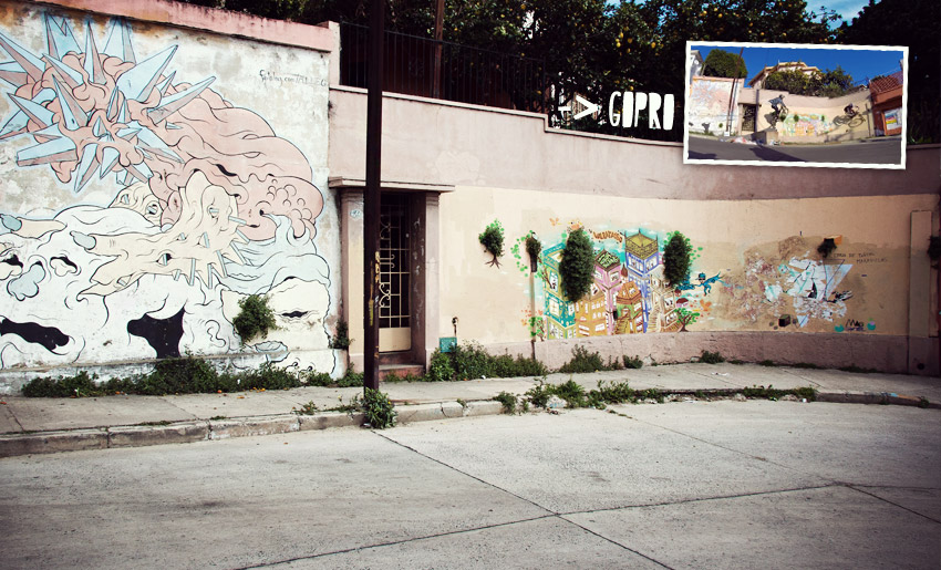 Valparaíso, die Wand ist bekannt aus dem hier verlinkten GoPro-Video