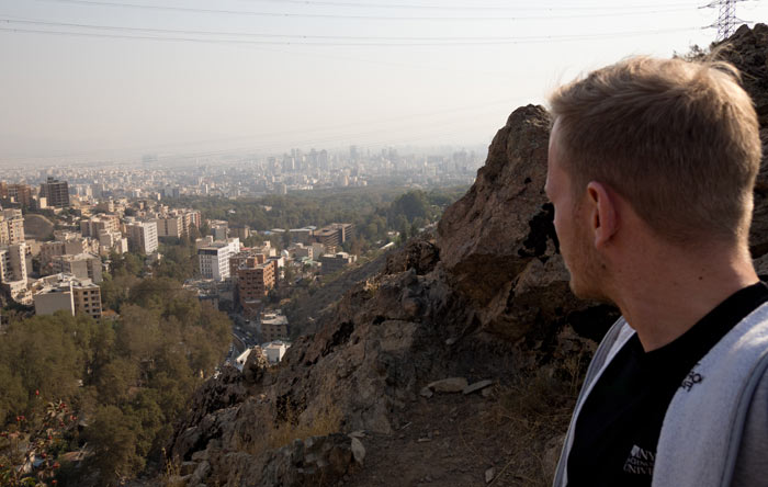 Blick von den Bergen auf Teheran