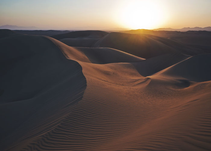 Sonnenuntergang bei Varzaneh