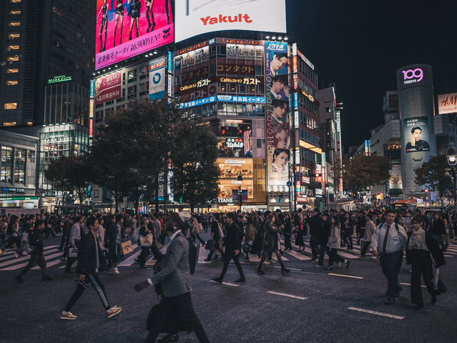 Shibuya bei Nacht