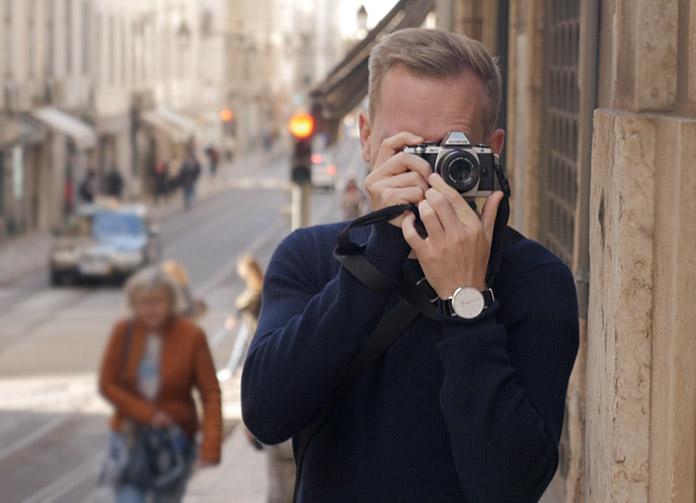 Ich in Lissabon mit der Olympus OM-D E-M10 und dem Objektiv Olympus M.Zuiko Digital 45mm F1.8